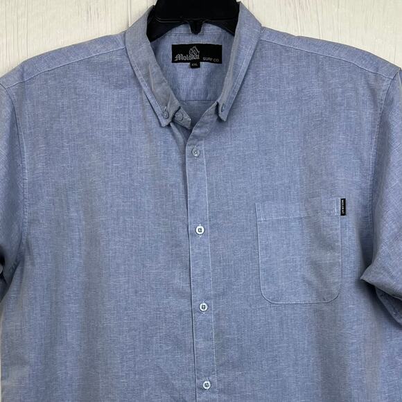 2 Molokai Surf Co. shirts men’s XXL 1-blue w/palm trees 1-Light heathery blue - Picture 9 of 10